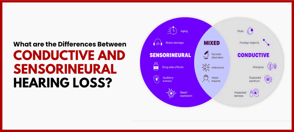 Conductive vs. Sensorineural Hearing Loss Differences Chart